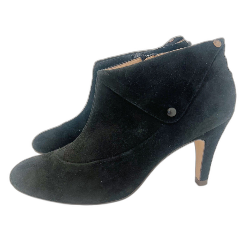 Ted Baker Black Suede Stiletto Ankle Boots Booties Women's Size 7